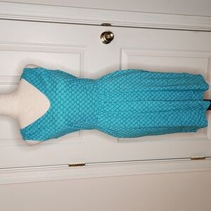 Boden Melinda Jersey Dress Turquoise Seashell Size 4R